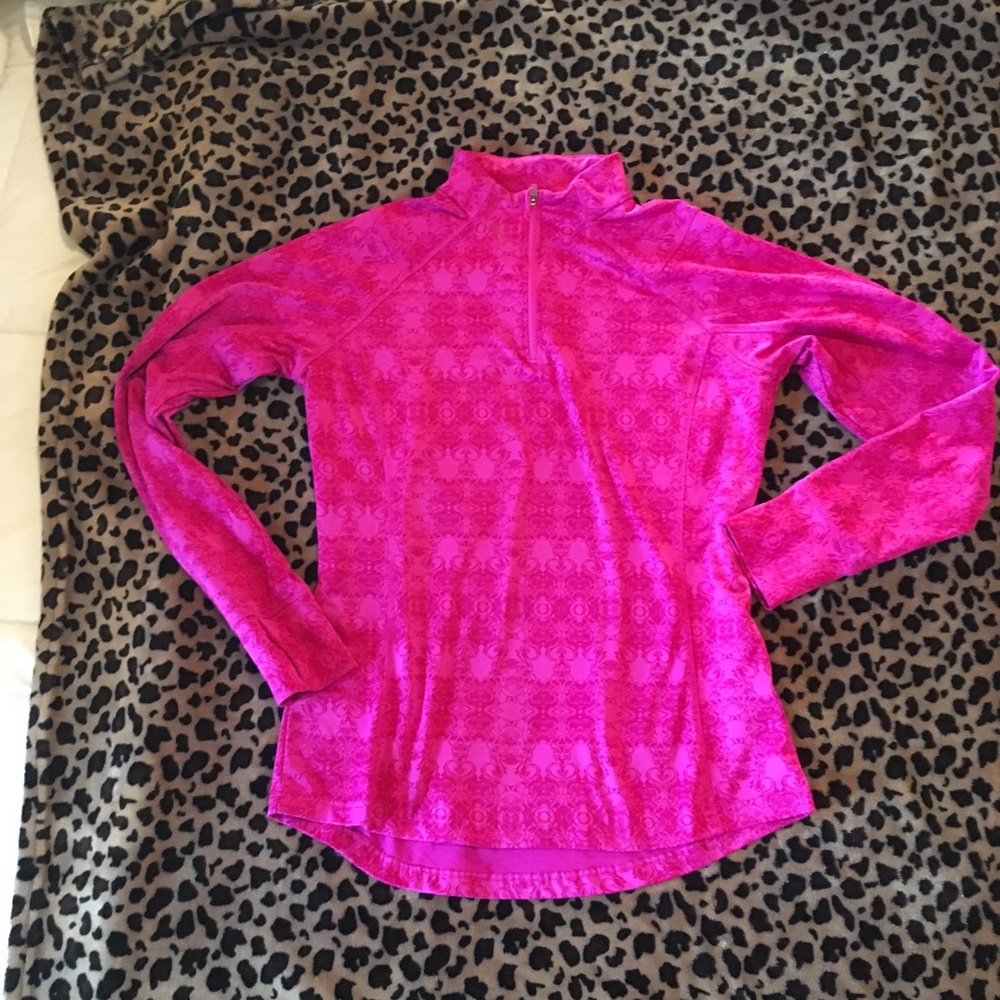 Mondetta pullover zip up pink size large